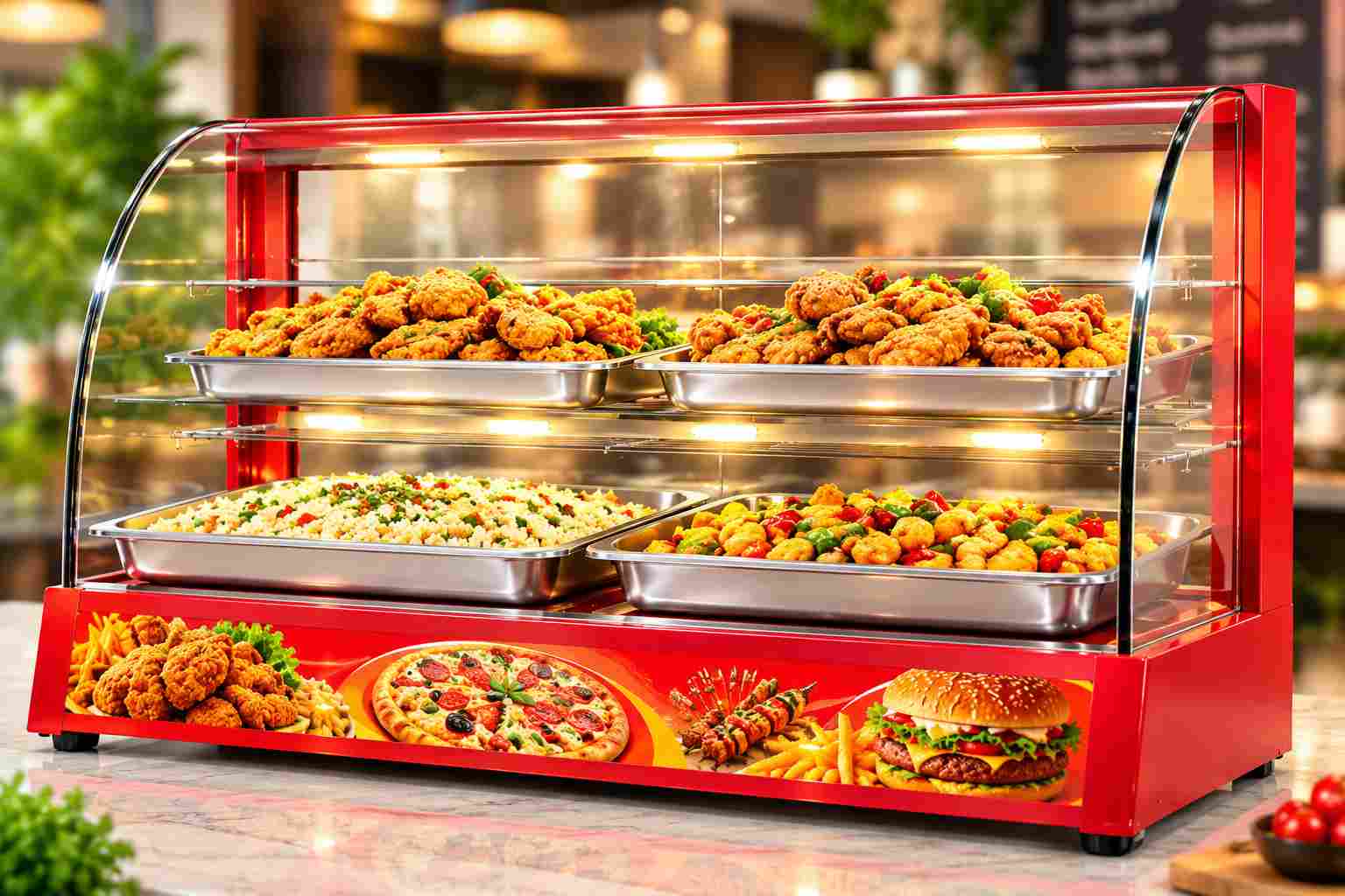 COMMERCIAL HEATED FOOD DISPLAY