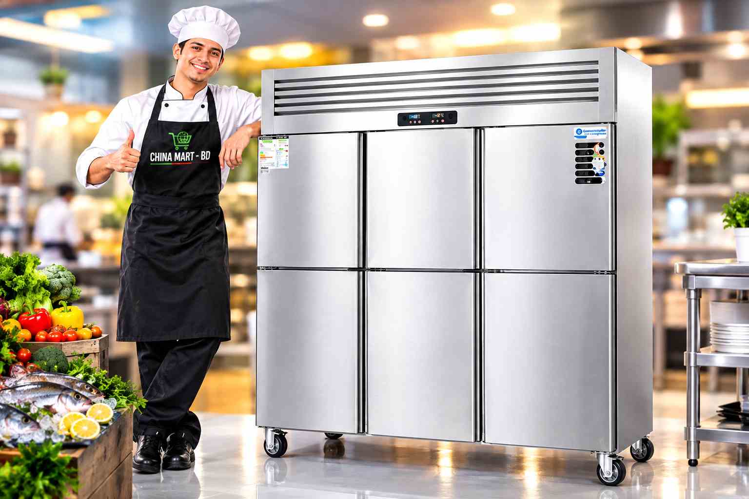 6-Door  Commercial Kitchen Refrigerator